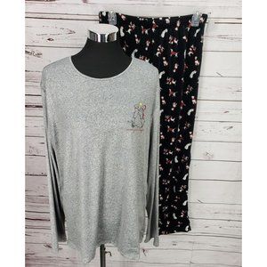 NWT ED Ellen DeGeneres soft 2‎ pc Holiday Family PJ set DOGS merry & bright L